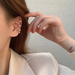 Khuyên Kẹp Vành Tai Hình Ngôi Sao Đính Pha Lê 3 Kiểu