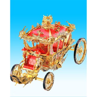 Mô Hình Lắp Ghép 3d Kim Loại Xe Ngựa Hoàng Gia