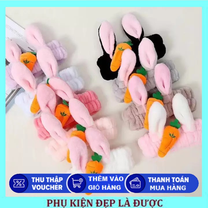 ✳️Băng Đô Tai Thỏ 🐰 Cà Rốt 🥕 Phong Cách Hàn Quốc🐰🥕