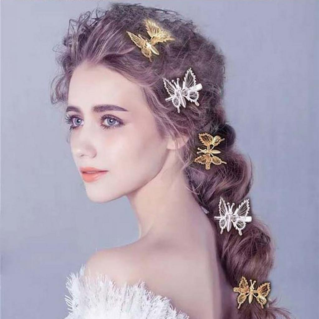 Kẹp Tóc Kim Loại Hình Bướm Xinh Xắn Cho Nữ