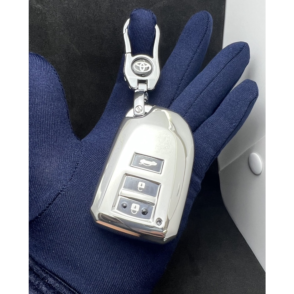 Bao chìa khóa TPU Mạ Inox xe Toyota Vios 2019-2022 , chất liệu silicon mạ crôm cao cấp.