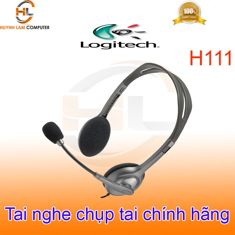 Tai nghe Điện Thoại chụp tai có dây Logitech H111 Quốc Việt phân phối