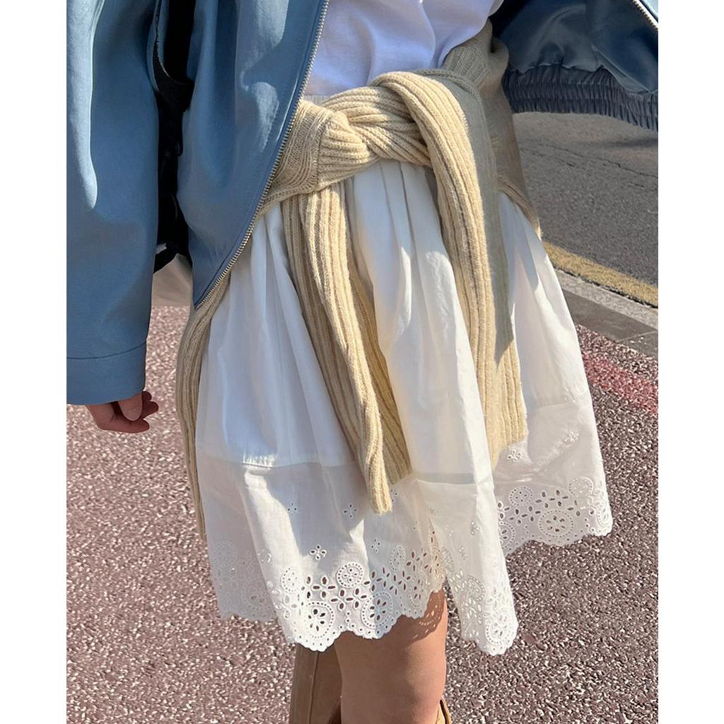 Chân Váy Ren Ngắn Lưng Thun Thời Trang Sành Điệu 61058