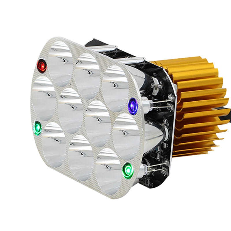 Đèn Pin Xe điện ngọn lửa sửa đổi 12V xe gắn máy ánh sáng từ xa led được xây dựng trong đèn pha Bóng đèn siêu sáng ánh sá