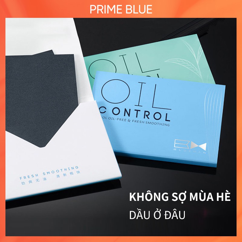 100 Tờ Giấy Thấm Dầu Prime Blue Thấm Hút Dầu Tinh Chất Than Tre Hiệu Quả Kép | BigBuy360 - bigbuy360.vn