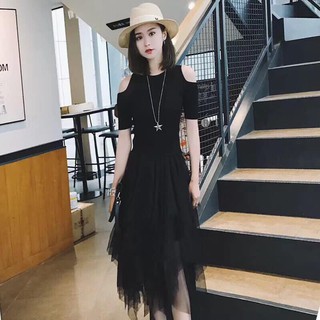 Chân váy voan vạt chéo