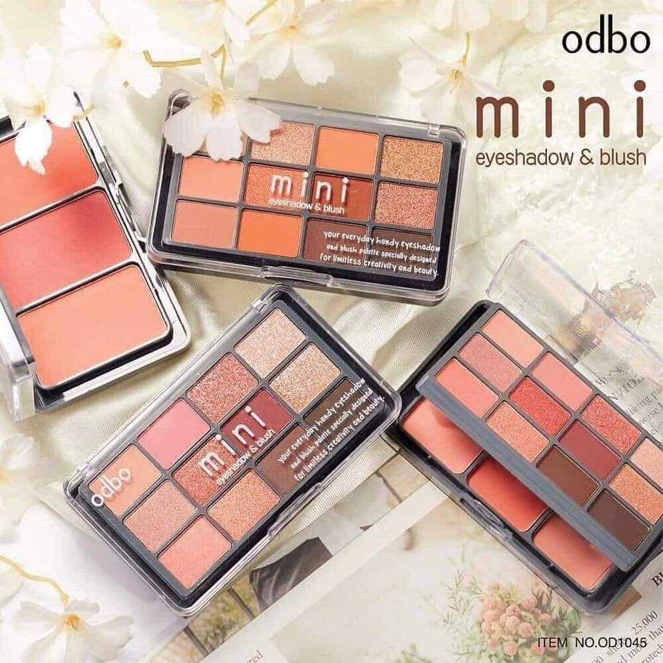 Bảng Phấn Mắt 12 Ô Odbo Mini Eyeshadow &amp; Blush