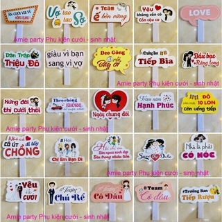 [Loại Dày] Bảng Hashtag Đám Cưới Cầm Chụp Ảnh Siêu Dễ Thương Hàng Có Sẵn