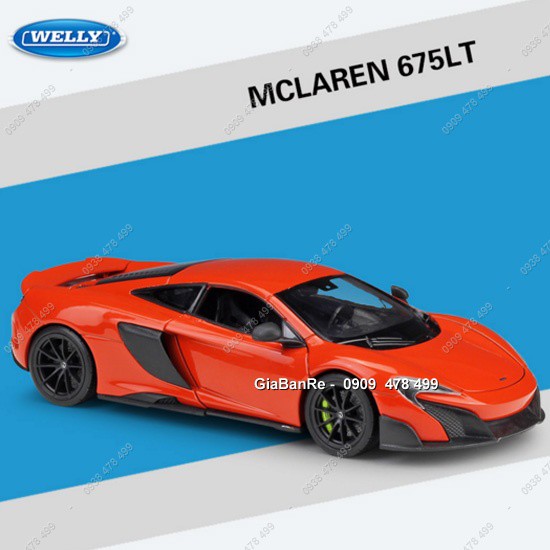 Xe Mô Hình Kim Loại Mclaren 675 Lt Tỉ Lệ 1:24 - Welly - 8376.1