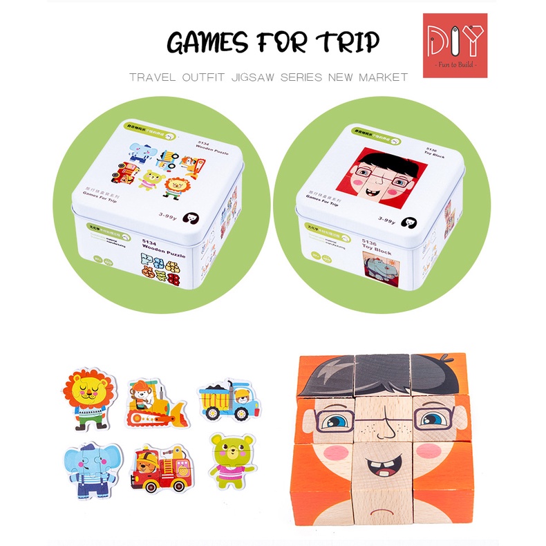 Đồ chơi Gỗ Giáo dục cho bé nhiều mẫu- Đồ chơi Giải Trí Khi Du Lịch - Games For Trip