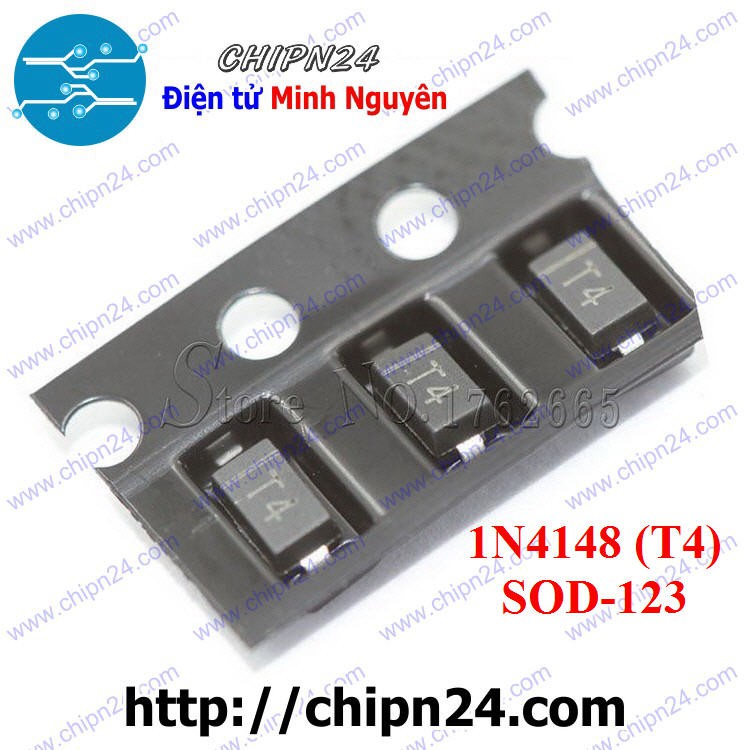 [25 CON] Diode Dán 1N4148 [T4] SOD-123 (SMD Dán) (4148)