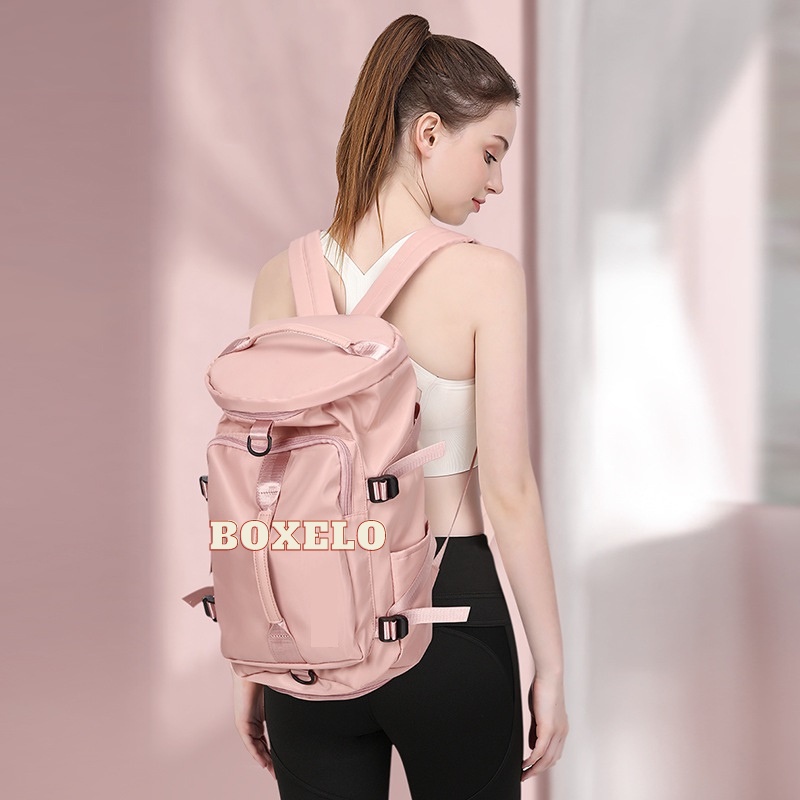 Balo du lịch nữ có ngăn để giày BOXELO Balo nam đi học, đi phượt size lớn, vải dù chống nước cao cấp
