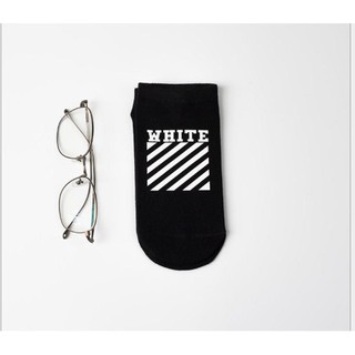 Tất cổ thấp OFF WHITE màu đen nam nữ