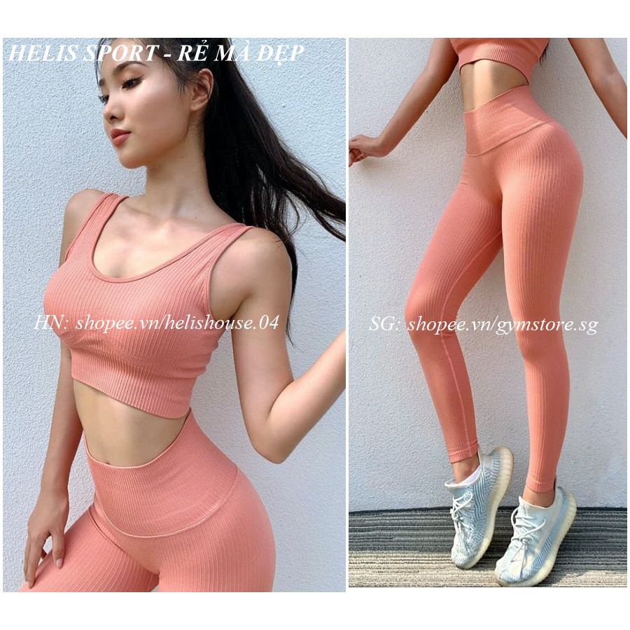 Set Bộ Đồ Tập Gym Nữ ❤️𝐇𝐀̀𝐍𝐆 𝐗𝐈̣𝐍❤️ Set Bộ Thể Thao Nữ Naqi Áo Bra Có Mút Ngực Quần Cạp Cao 𝐆𝐘𝐌𝐒𝐓𝐎𝐑𝐄 0812