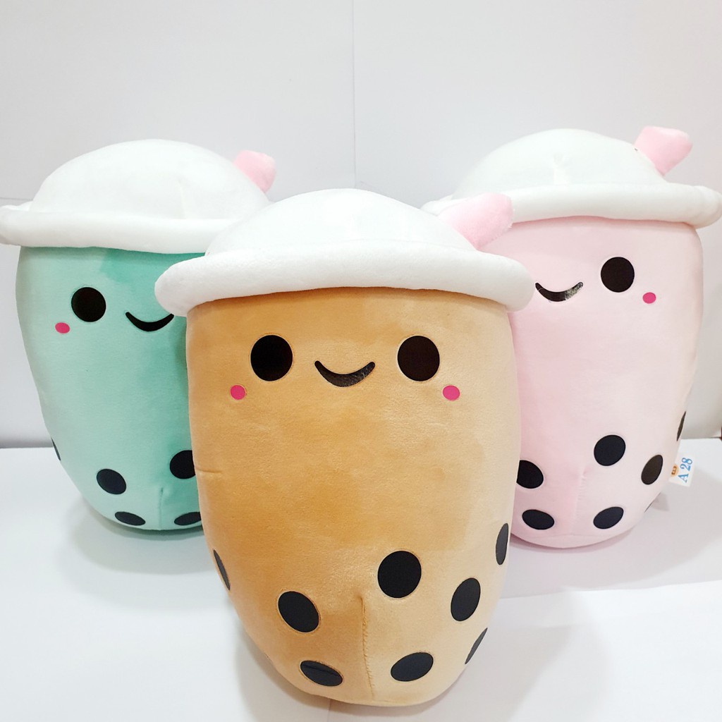 Gấu Bông Gối Ôm Trà Sữa Vải Nhung Mềm Mịn Co Dãn 4 Chiều 30cm-