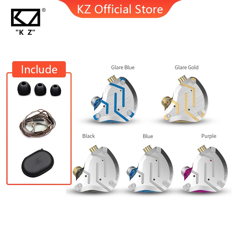 KZ high appearance level ZS10 Pro new good sound quality sports game popular music universal headphones, for xiaomi huawei apple  4BA+1DD Hybrid technology, headphone head cable separation, 0.75mmpin 3.5mm plug zs10pro