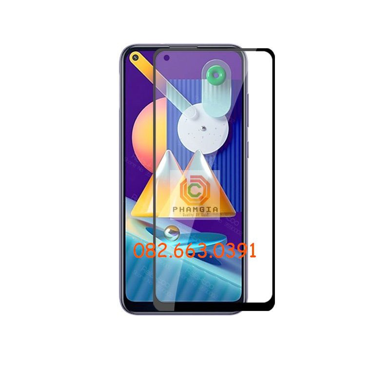Kính cường lực Samsung Galaxy M51 Full màn Full keo, 9H bền, chuẩn