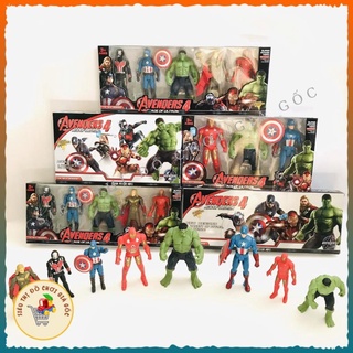 Đồ chơi mô hình Avenger SIÊU ANH HÙNG Iron Man Captain Thor Hulk Ant Man có đèn led phát sáng cử động khớp cho các bé