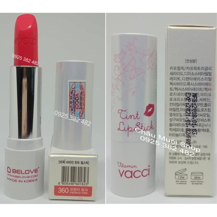 Xả Lỗ (date 05/2022) Son Vitamin Cao Cấp Dưỡng Môi Lâu Phai Vacci  Vitamin Tint Lipstick