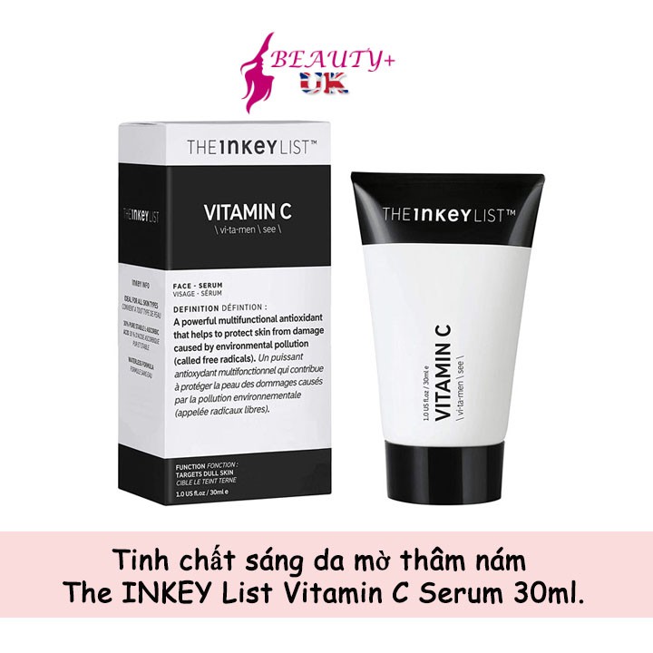 Tinh chất sáng da mờ thâm nám The INKEY List Vitamin C Serum 30ml