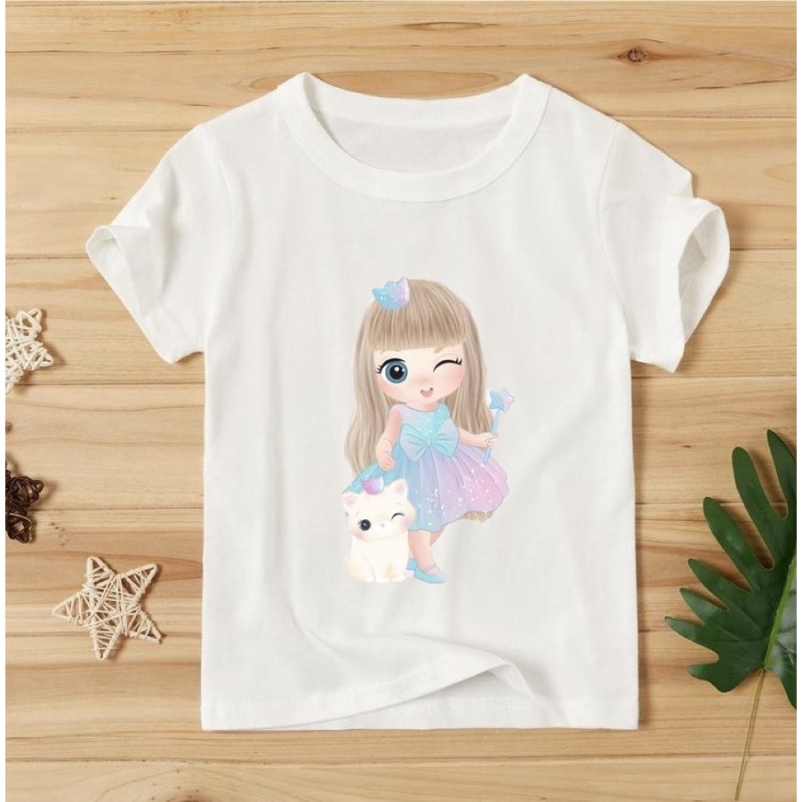 áo thun bé gái búp bê dễ thương