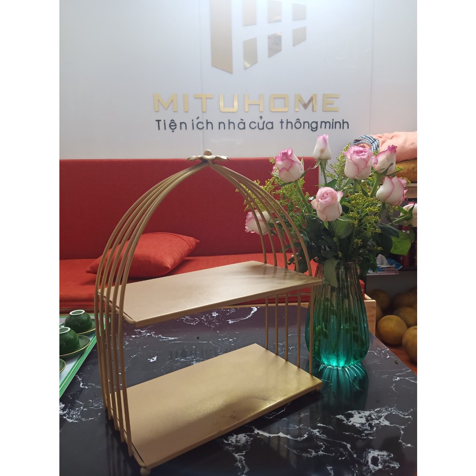 Hộp đựng Mỹ Phẩm - Nước Hoa để bàn hình lồng chim Mituhome