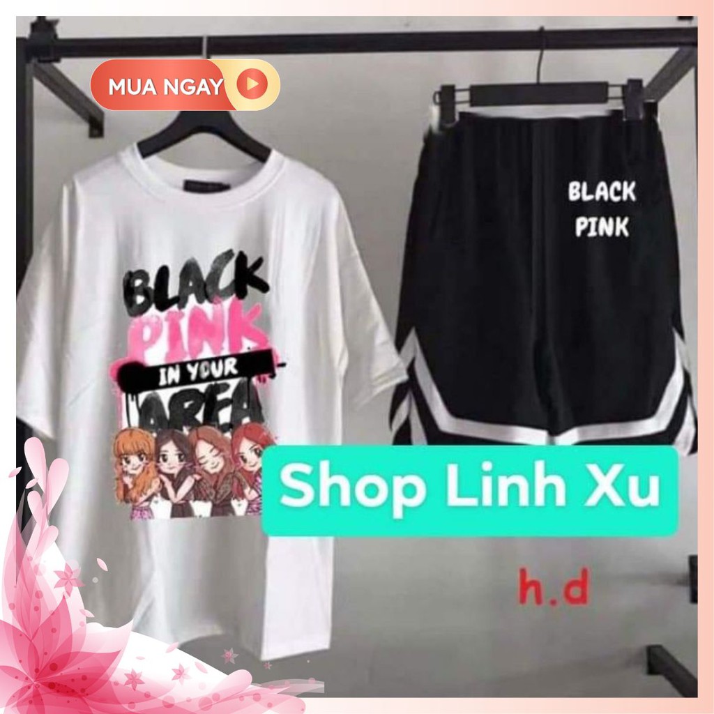 khuyến mại giá rẻ Bộ quần áo Blackpink 🌺 Freeship 🌺 Áo Blackpink Tay Lỡ Full Size giá ưu đãi nhanh tay