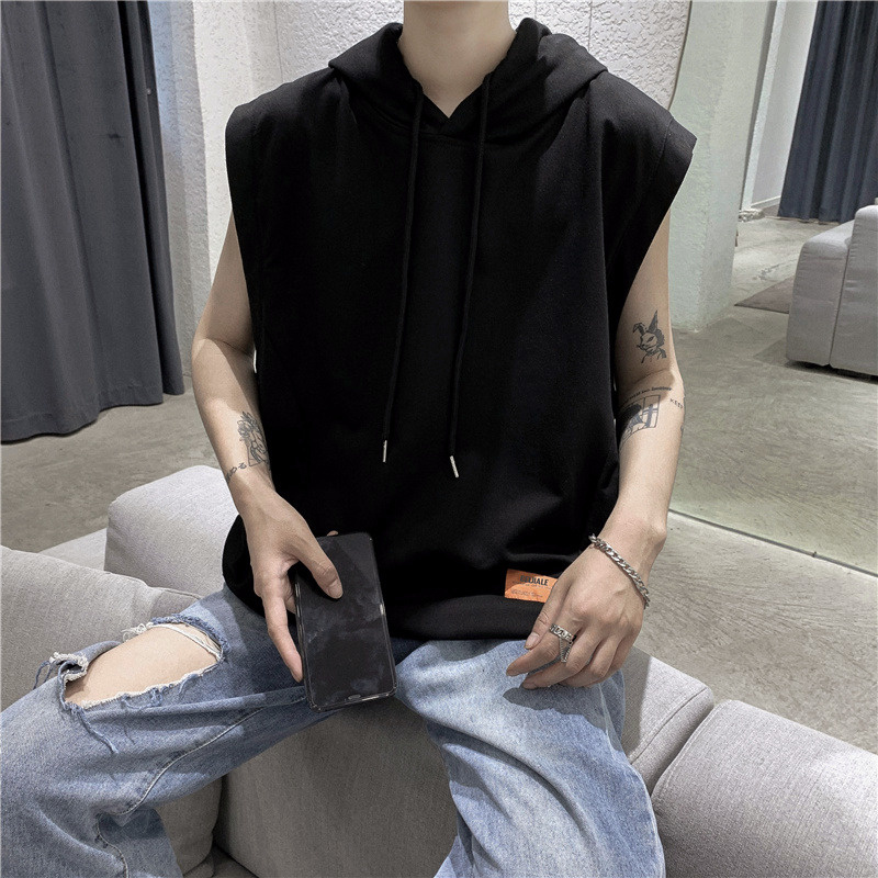 Áo hoodie không tay thời trang Hàn Quốc trẻ trung cá tính cho nam