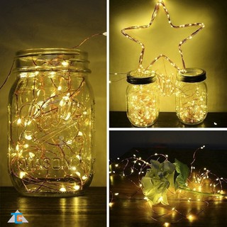 Đèn led đom đóm Fairy light 8 mét vàng nắng dùng để trang trí