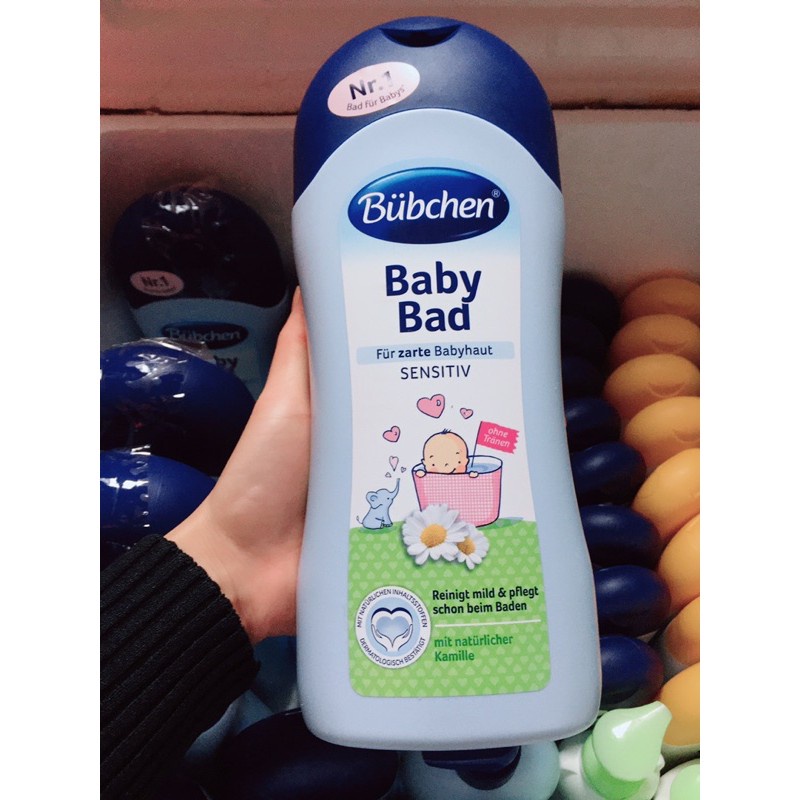 Sữa tắm tạo bọt màu xanh cho trẻ sơ sinh Bubchen Baby Bad 1000ml