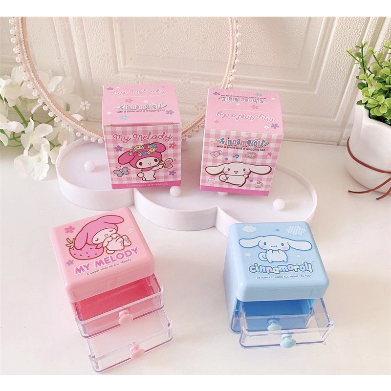 Tủ nhựa/ Hộp nhựa đựng sticker, washi tape, trang sức, vật dụng cá nhân nhiều ngăn tiên lợi, xinh xắn Tẻn Tẻn