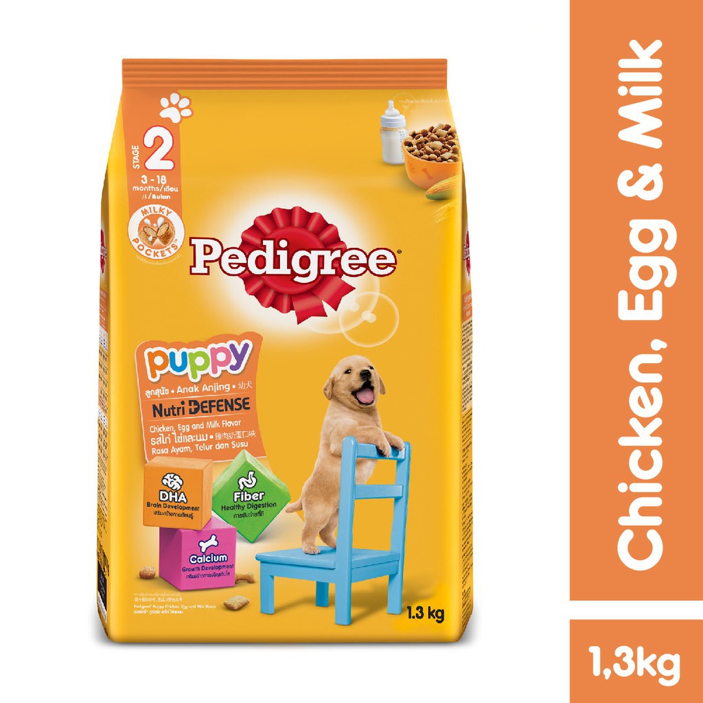 Thức ăn chó con Pedigree vị gà &amp; trứng túi 1.3kg