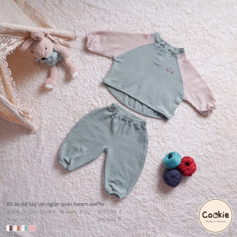 Bộ raglan quần harem Cookie
