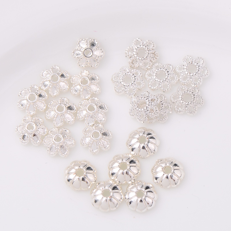 Vòng Tay/Giá Đỡ/Vòng Tay/Dây Chuyền Xỏ Hạt diy Bằng Đồng Mạ Bạc 10 Màu Tùy Chọn diy