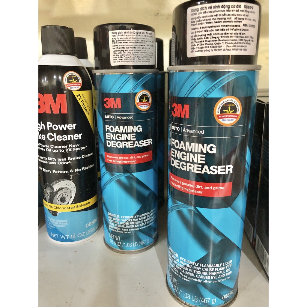Tẩy rửa dầu mỡ, làm sạch khoang máy động cơ xe hơi 3m 08899 foaming engine degreaser