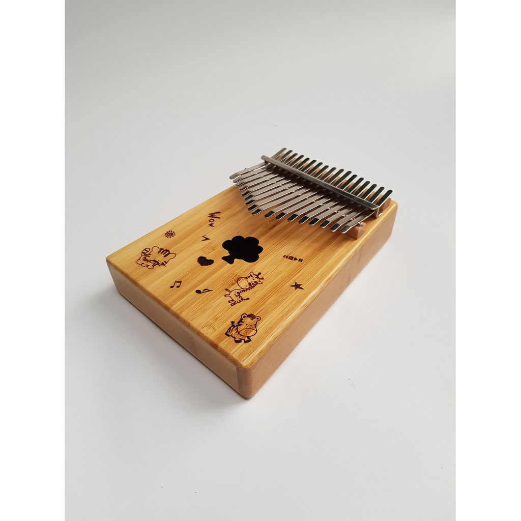 [Rẻ vô địch] Đàn kalimba 17 phím Cartoon Full phụ kiện gỗ Mahogany