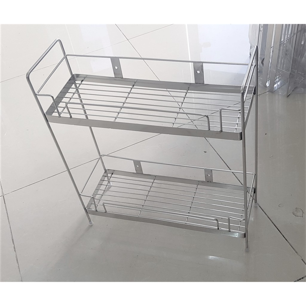 Kệ gia vị 2 tầng đứng - INOX 304