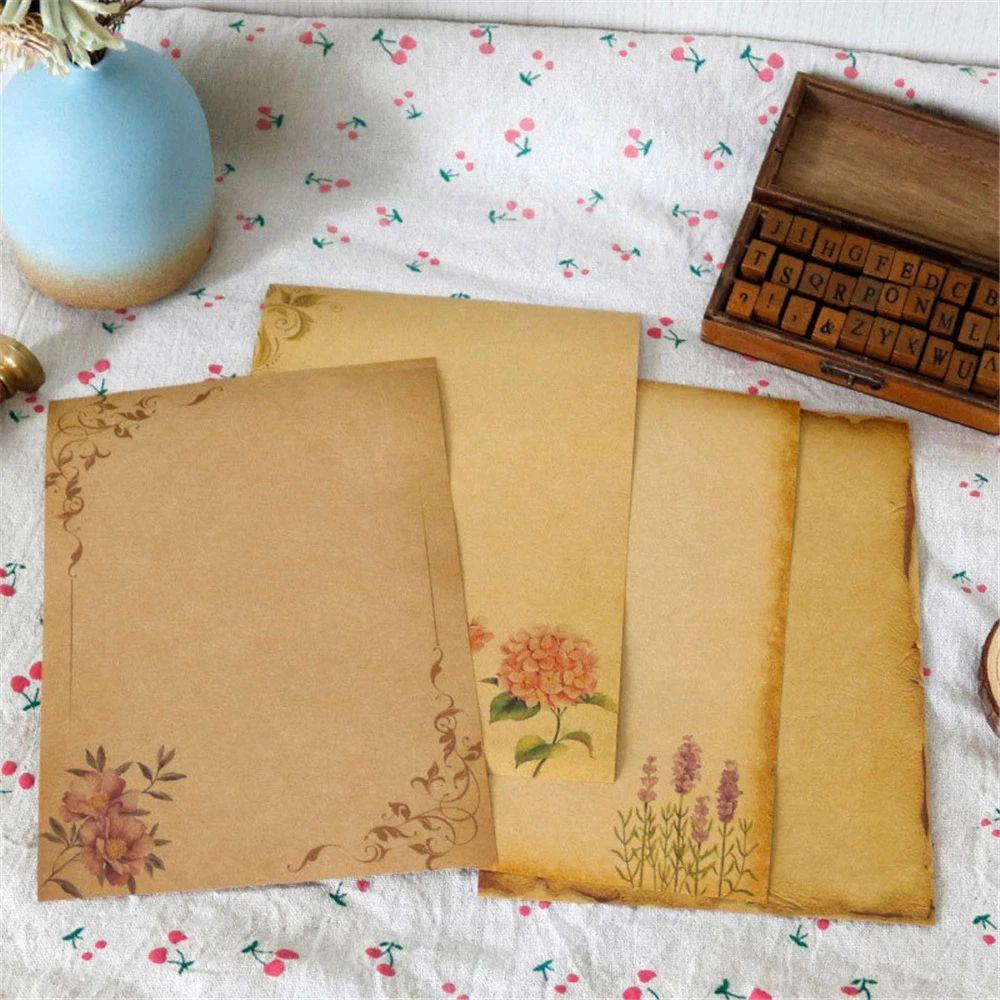 Bộ 8 Tờ Giấy Dùng Vẽ Viết Chữ Phong Cách Cổ Điển Tiện Dụng