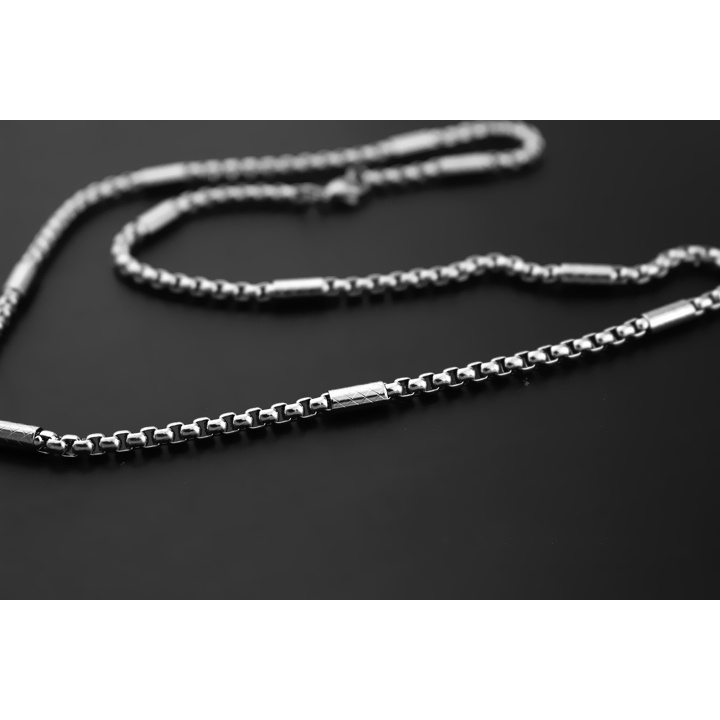 Dây chuyền nam inox kiểu ống trúc 4mm sáng đẹp, không đen, thể hiện đẳng cấp của bạn