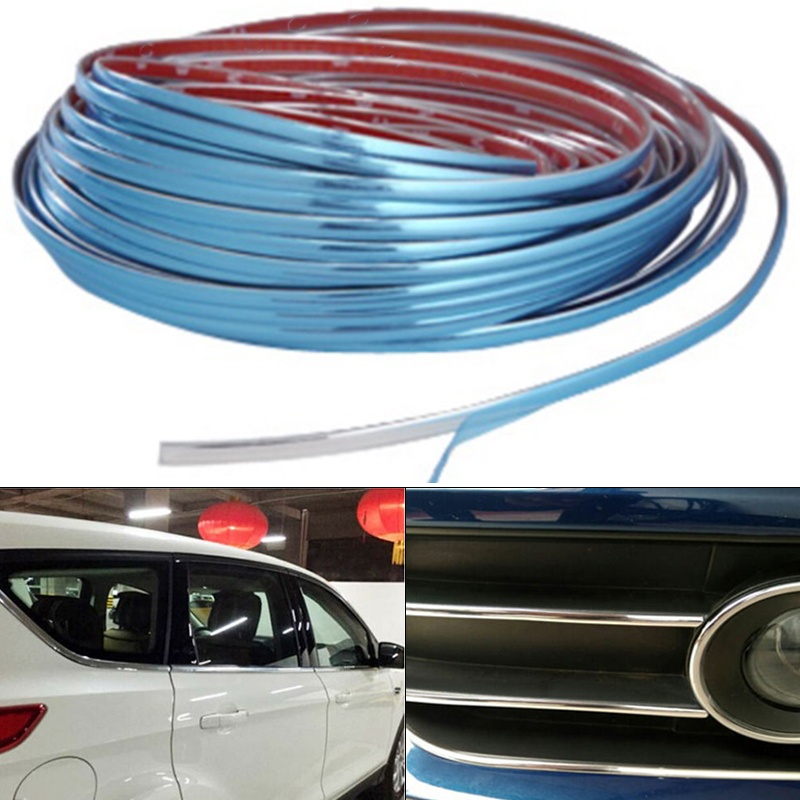Dây Bạc Trang Trí Viền Cửa Sổ Xe Hơi 6mm*3M