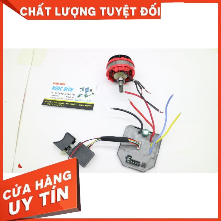 Linh kiện máy siết bulong makita 3 đèn(Mạch điều khiển, công tắc điều tốc, cuộn dây Stato, Rotor)