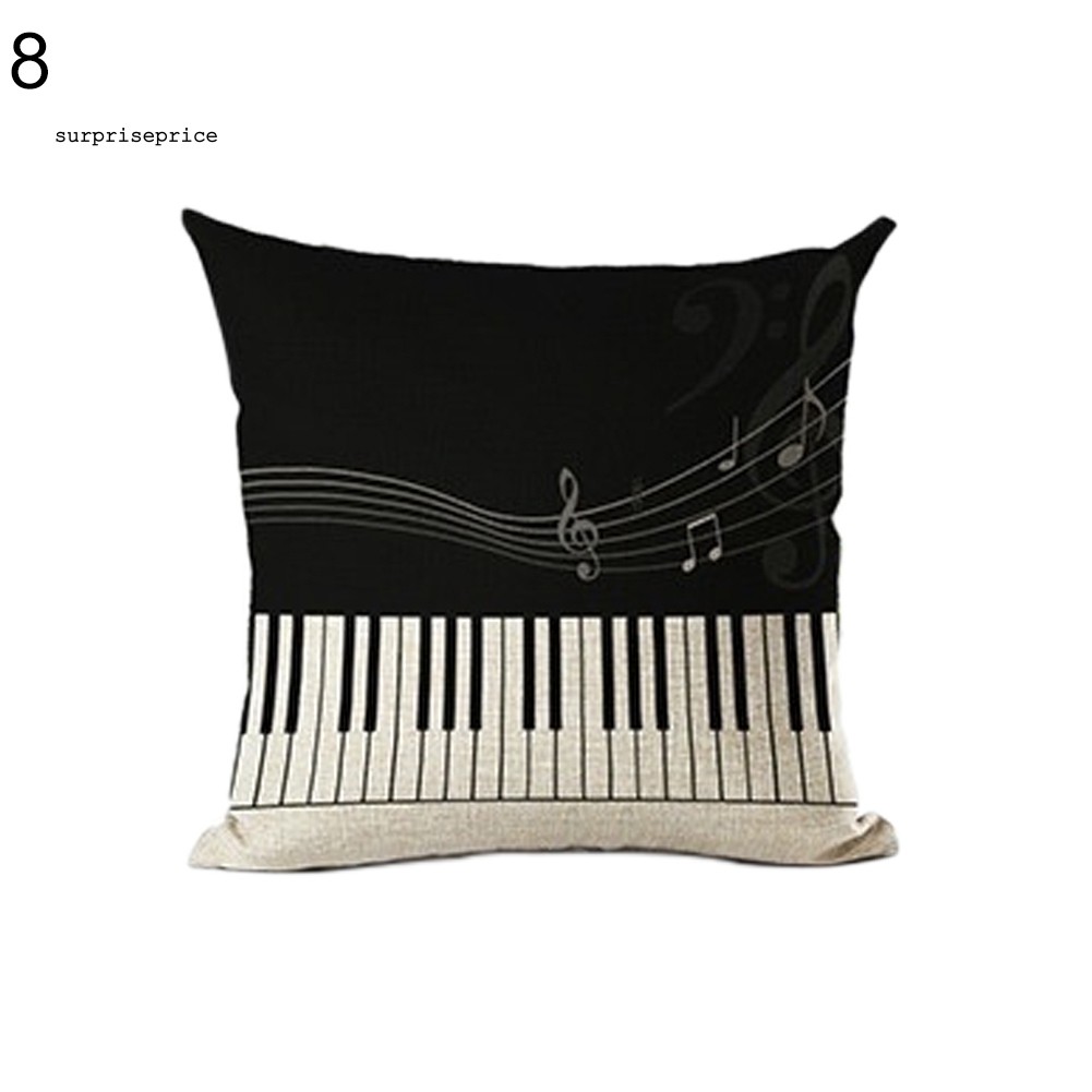 Vỏ gối hình phím đàn piano trang trí nội thất