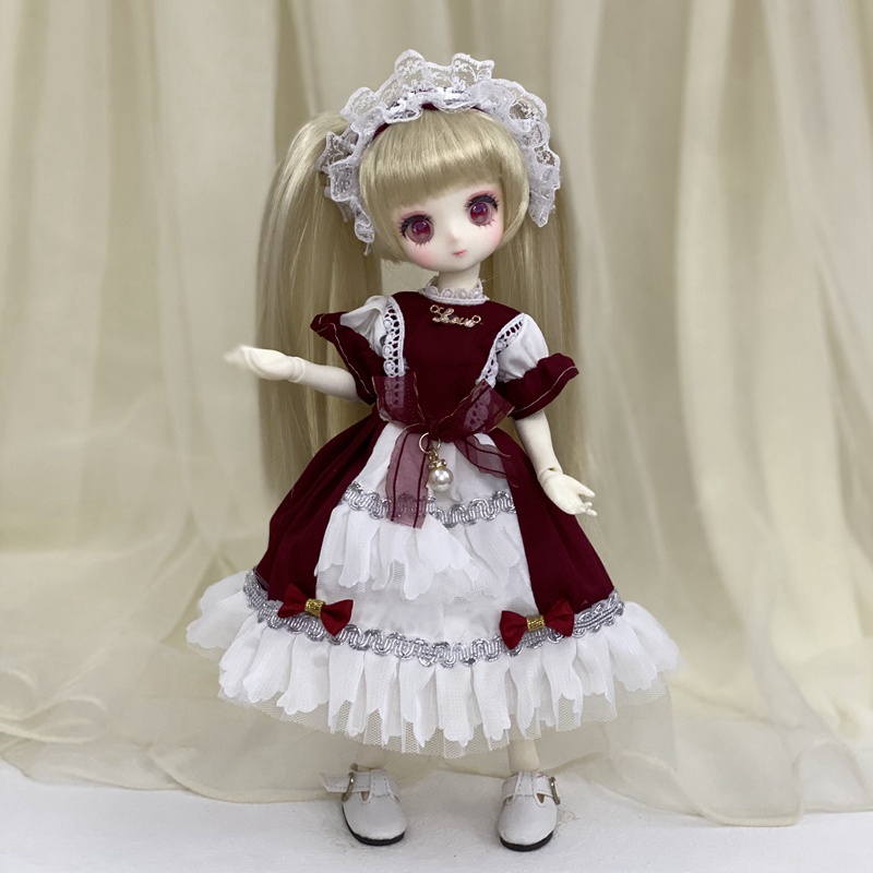 Bộ Đầm Đồng Phục Y Tá Dành Cho Búp Bê BJD 30cm Tỉ Lệ 1/6