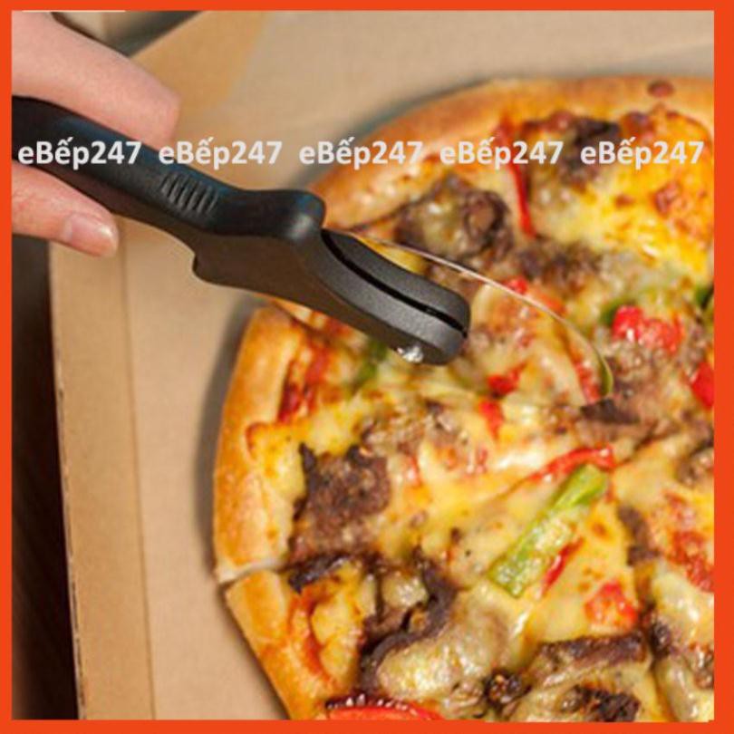 [Siêu rẻ+Freeship] Dao cắt bánh Pizza lưỡi tròn xoay cao cấp bằng thép không gỉ siêu bền - eBếp247