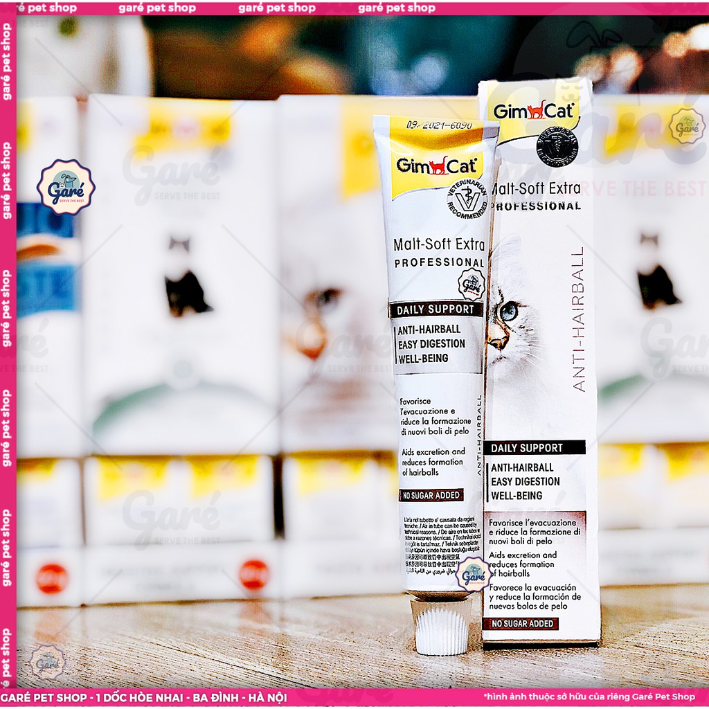 Gel dinh dưỡng Gimcat hỗ trợ tiêu búi lông cho Mèo - GimCat Malt-Soft Extra Professional Paste (50g) Garé Pet Shop