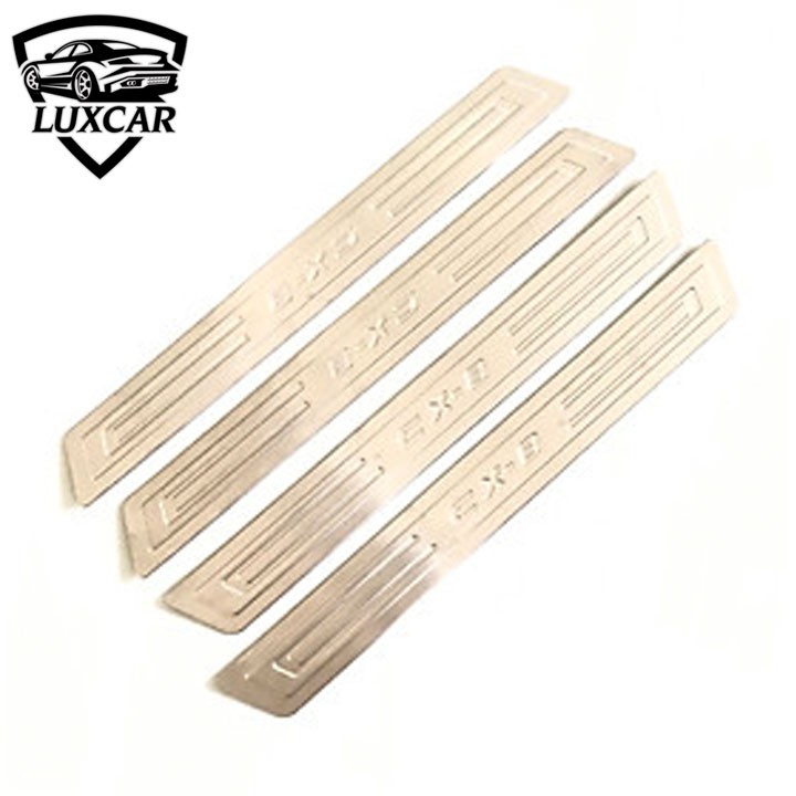 Ốp bậc cửa xe MAZDA CX8 - Chất liệu INOX, TITAN cao cấp LUXCAR