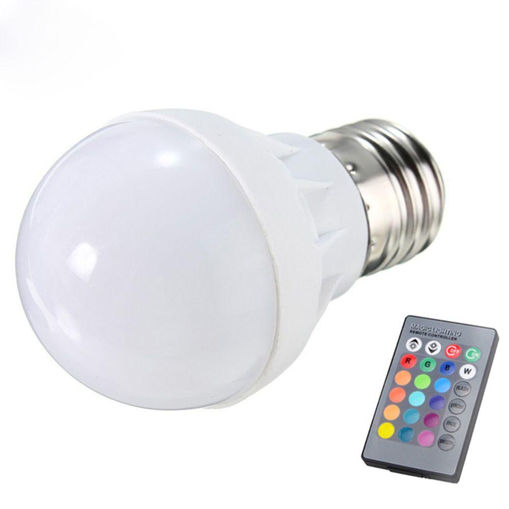 Bóng Đèn LED RGB AC85V-265V 85-265V 16 Màu Có Thể Thay Đổi Kèm Remote Điều Khiển