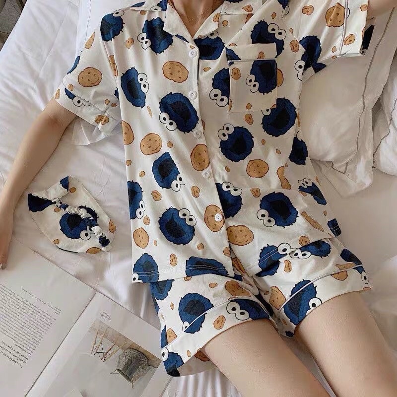 Bộ Pijama đùi nữ mặc nhà,chất kate thái nhiều hình cute siêu xinh from rộng cánh dơi thoải mái (40kg-60kg)