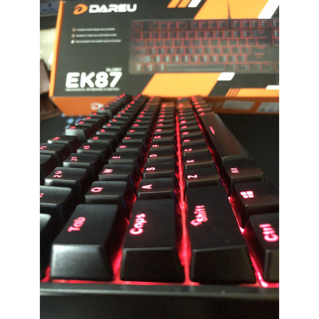 Bàn phím cơ Dareu EK87 - Mã cũ DK87 - Đèn led màu đỏ - Thay được keycap - Bảo hành 24 tháng - Lỗi 1 đổi 1 [ Hàng chính h