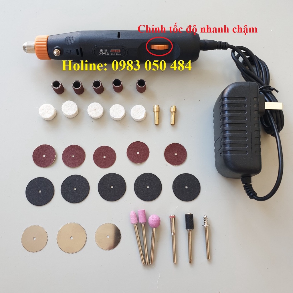 Máy khoan cắt nhôm nhựa - đánh bóng epoxy resin siêu khỏe 6 cấp độ 180w máy khoan thẳng